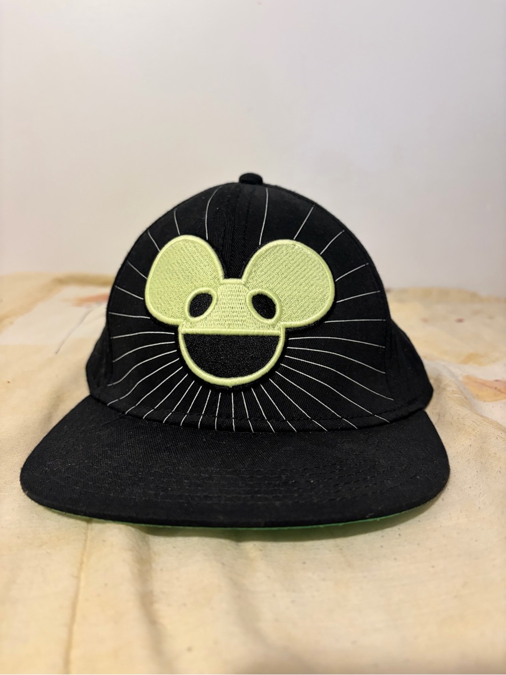 Black and green deadmau5 hat